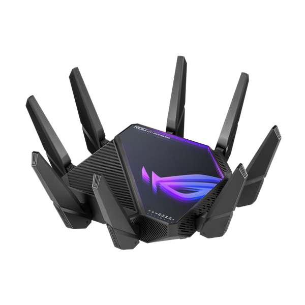 ASUS Wireless Router Quand Band AX16000 1xWAN(2.5Gbps) + 2xWAN/LAN(10Gbps) + 4xLAN(1Gbps)+2 USB, ROG