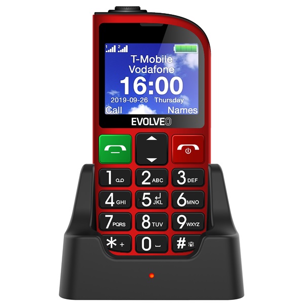 EVOLVEO Easy Phone 800 FMR 2,3  Dual SIM piros mobiltelefon