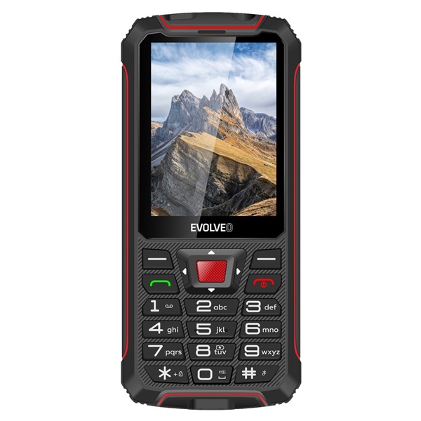 EVOLVEO Strongphone W4 2,8  DualSIM fekete/piros mobiltelefon