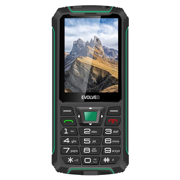 EVOLVEO Strongphone W4 2,8  DualSIM fekete/zöld mobiltelefon