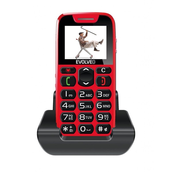 Evolveo Easyphone EP-500 1,8  piros mobiltelefon