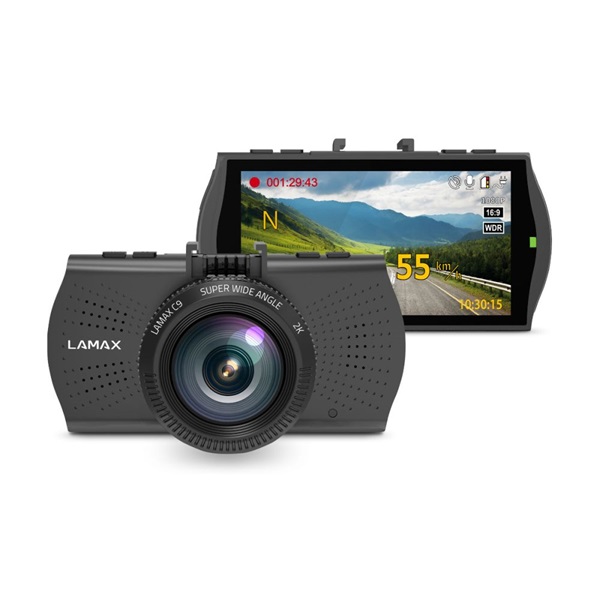 LAMAX C9 2K videofelvétel 2.7  LCD kijelző 150°-os látószög autós menetrögzítő kamera